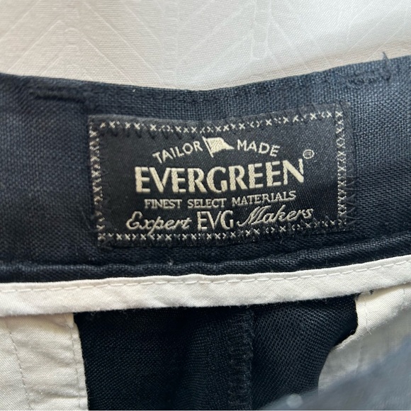 Evergreen summer linen classic chino shorts black size 36 golf - Picture 2 of 7